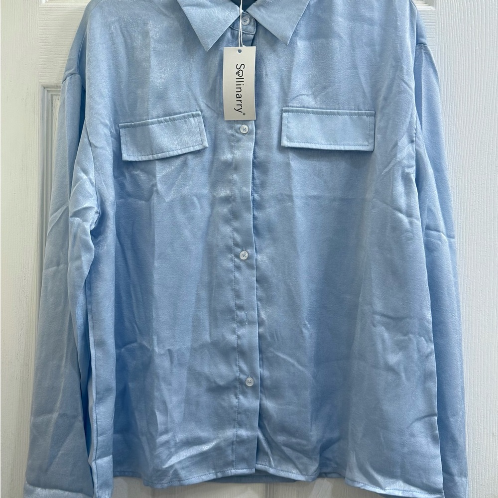 Light Blue Women's Pajama Top